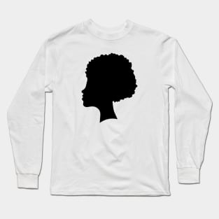 Black female silhouette Long Sleeve T-Shirt